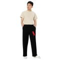 Red Pigeon Rat Wide-Leg Pants — Pigeon Rats NYC streetwear mascot design