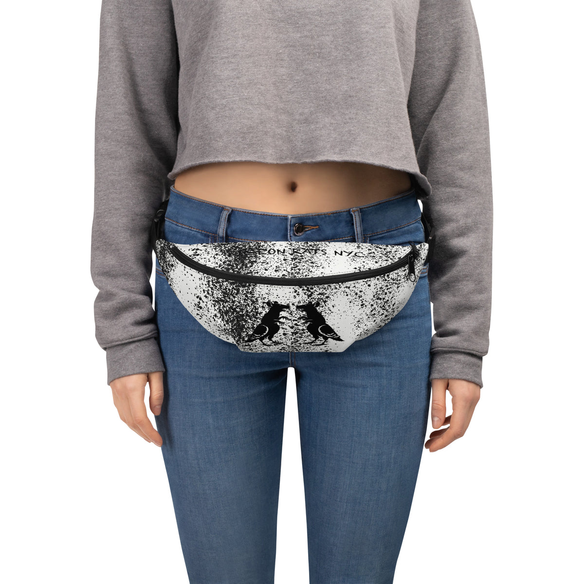 City Noise Pigeon Rat Fanny Pack — Pigeon Rats NYC streetwear mascot design