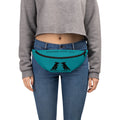 Teal Cool Current Pigeon Rat Fanny Pack — Pigeon Rats NYC streetwear mascot design