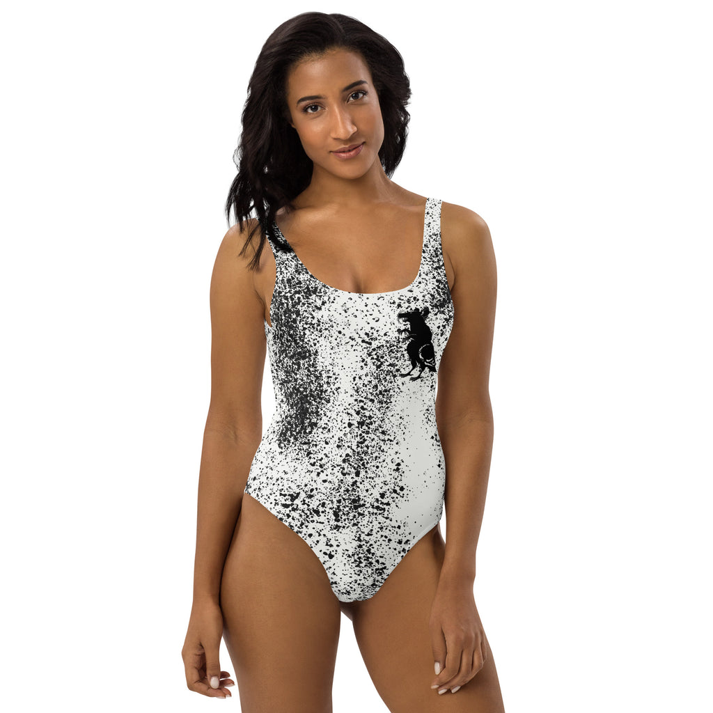 City Noise Pigeon Rat One-Piece Swimsuit — Pigeon Rats NYC streetwear mascot design
