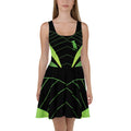 Green Cyberpunk Pigeon Rat Skater Dress — Pigeon Rats NYC streetwear mascot design