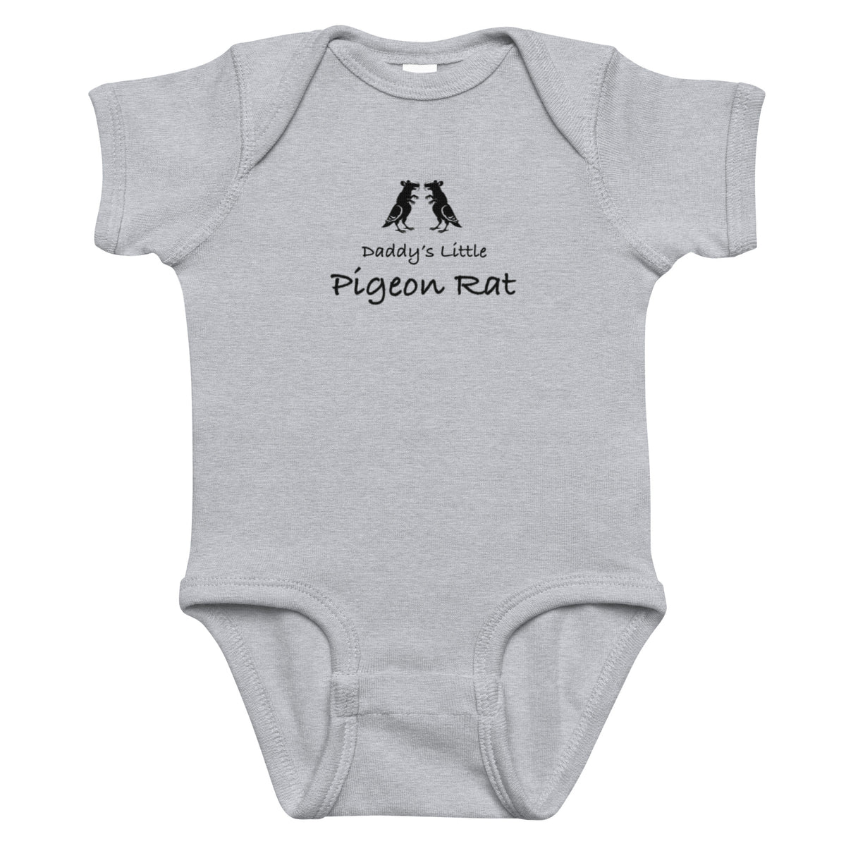 Daddy's Little Pigeon Rat Infant Bodysuit #2  — Pigeon Rats NYC streetwear mascot design