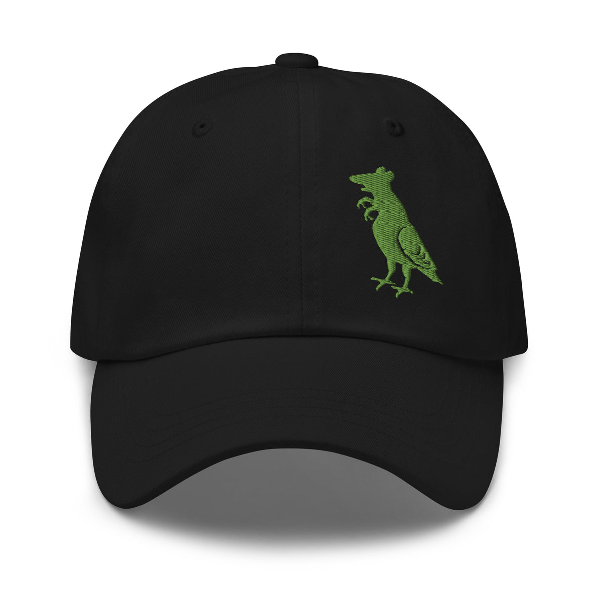 Green Pigeon Rat Dad Hat — Pigeon Rats NYC streetwear mascot design