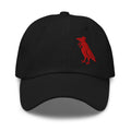Red Pigeon Rat Dad Hat — Pigeon Rats NYC streetwear mascot design