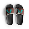 Teal Football Pigeon Rat Men's Slides — Pigeon Rats NYC streetwear mascot design