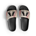 Black Baseball Pigeon Rat Men's Slides — Pigeon Rats NYC streetwear mascot design