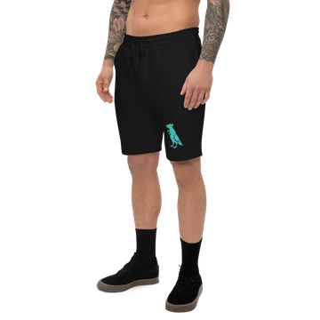 Teal Pigeon Rat Fleece Shorts — Pigeon Rats NYC streetwear mascot design