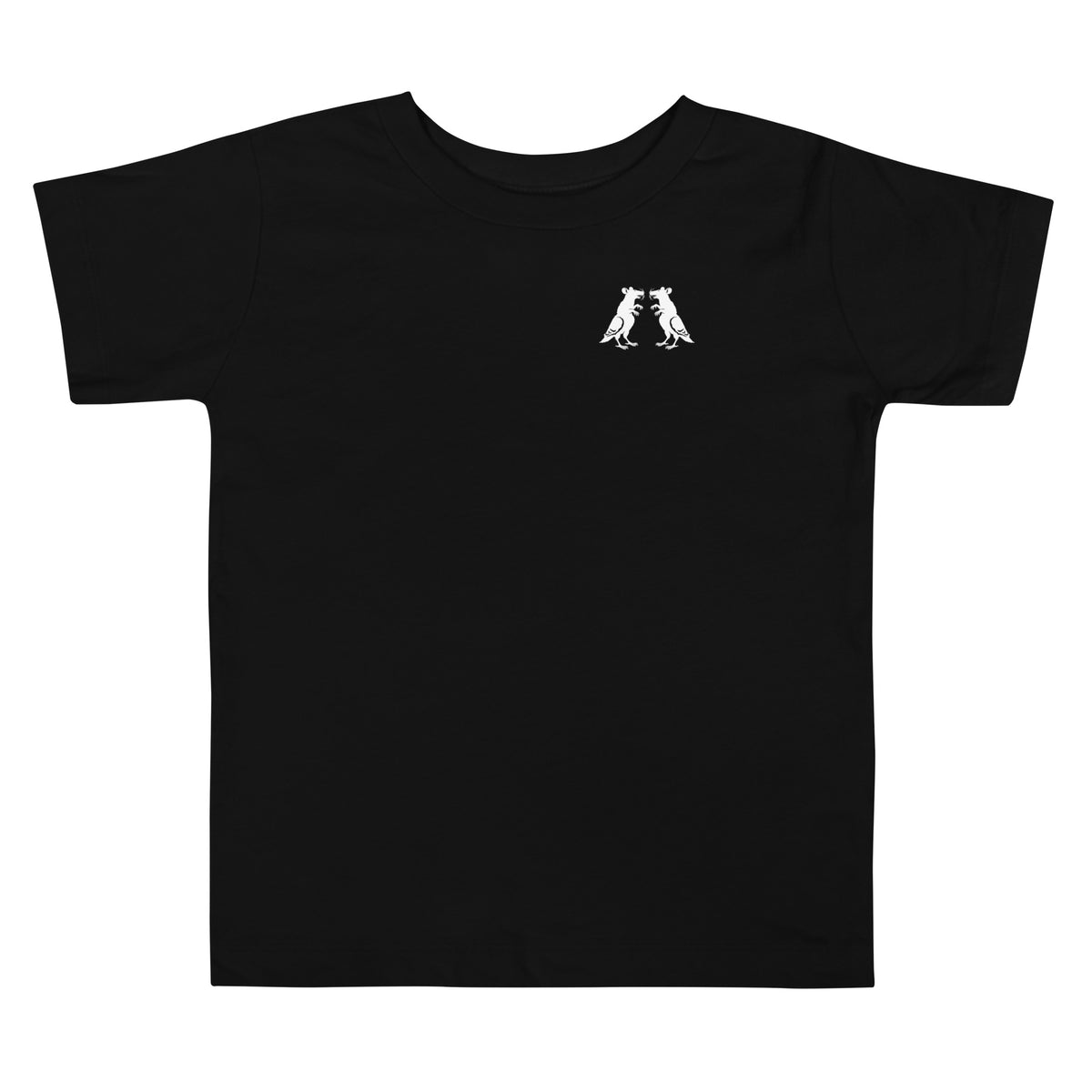White Pigeon Rat Toddler Tee — Pigeon Rats NYC streetwear mascot design