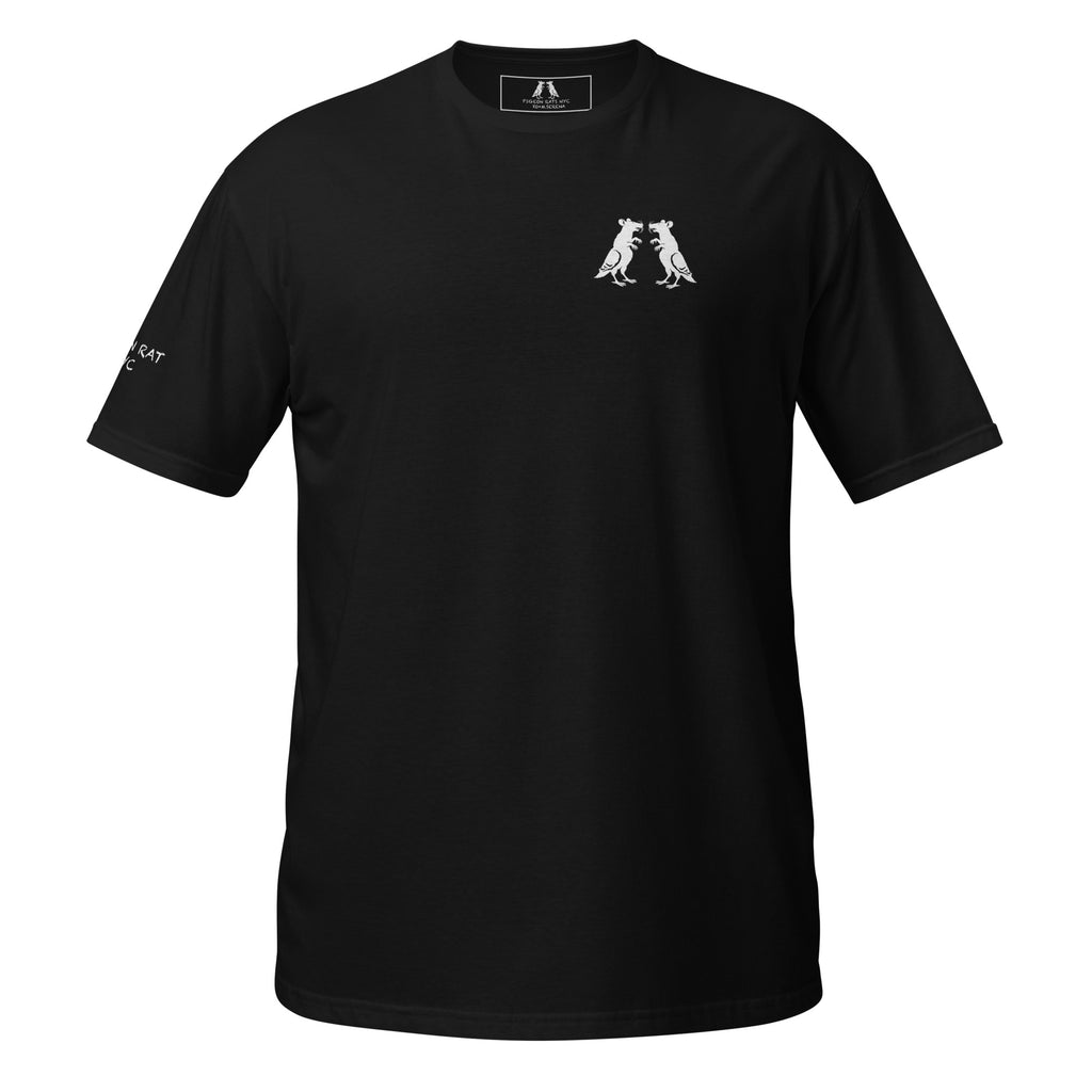 White Pigeon Rat Unisex Tee — Pigeon Rats NYC streetwear mascot design