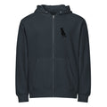 Black Pigeon Rat Full-Zip Hoodie — Pigeon Rats NYC streetwear mascot design
