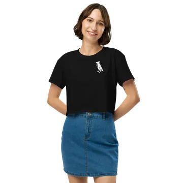 White Pigeon Rat Crop Top — Pigeon Rats NYC streetwear mascot design