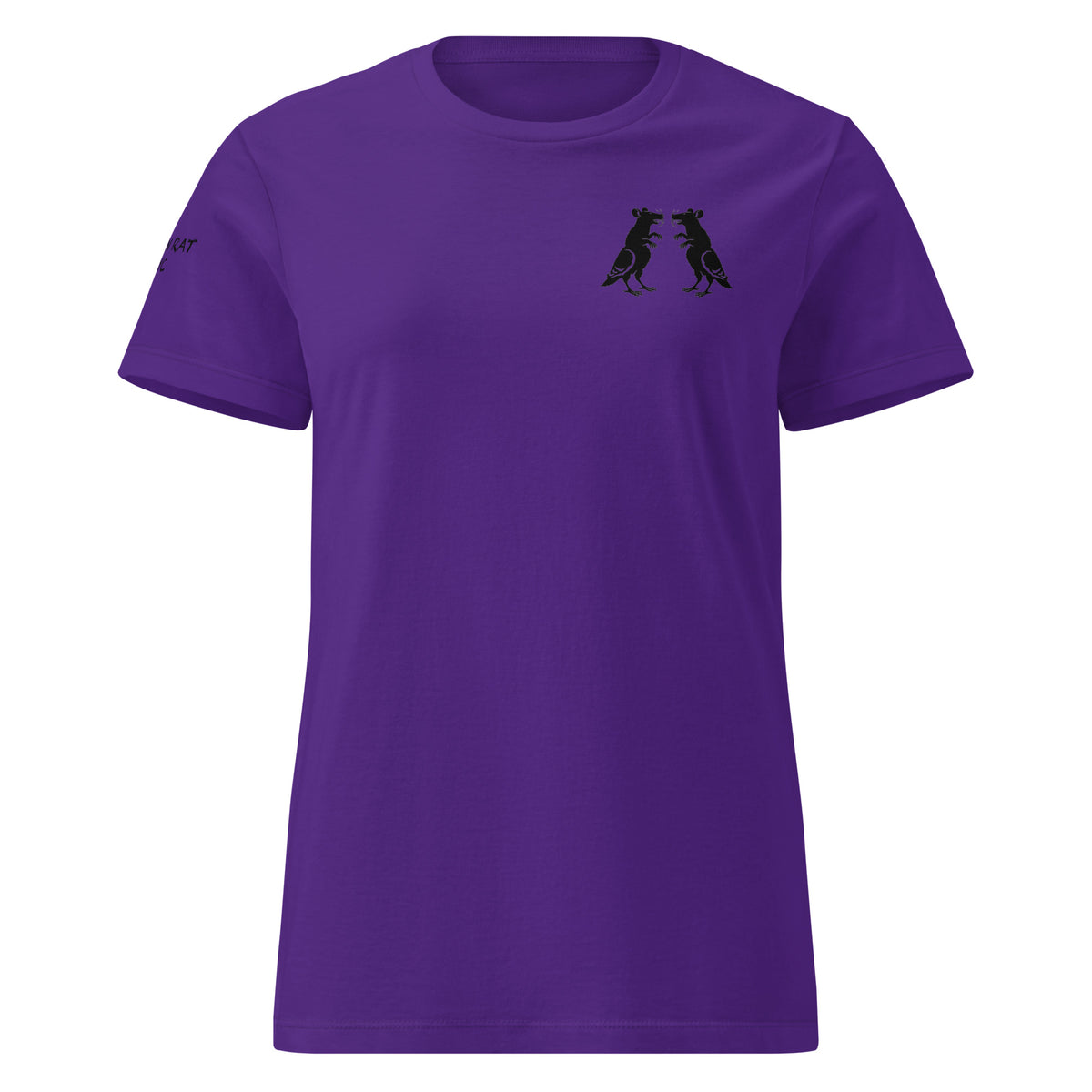Black Twin Pigeon Rat Women's Tee — Pigeon Rats NYC streetwear mascot design