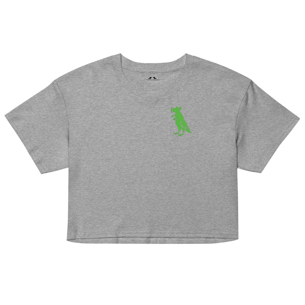Green Pigeon Rat Crop Top — Pigeon Rats NYC streetwear mascot design